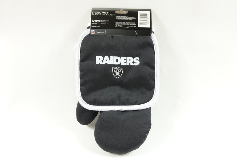 NFL Las Vegas Raiders Oven Mitt and Pot Holder Set One Size