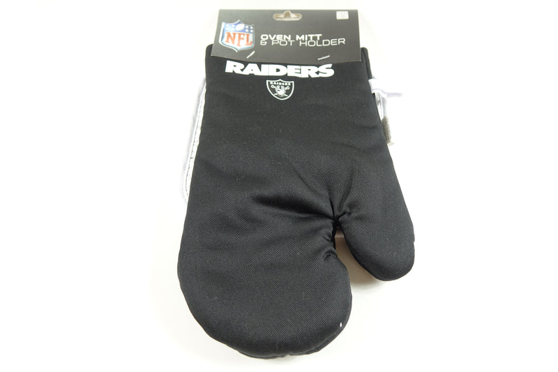 NFL Las Vegas Raiders Oven Mitt and Pot Holder Set One Size