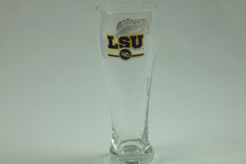 Logo Brands NCAA LSU Tigers 16oz Letterman Pilsner Glass