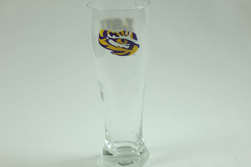 Logo Brands NCAA LSU Tigers 16oz Letterman Pilsner Glass