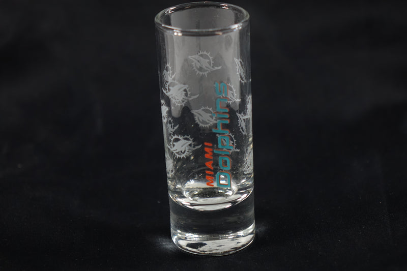 logobrands NFL Miami Dolphins 2.5oz. Satin-Etched Tall Shot Glass One Size