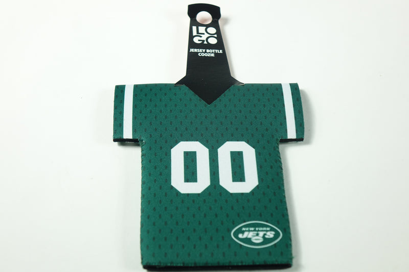 Logo Brands NFL New York Jets Jersey Bottle Coozie One Size