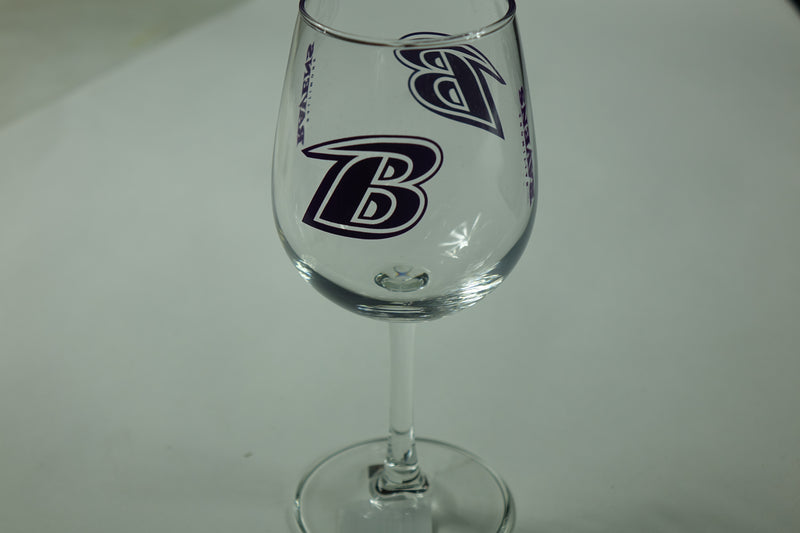 Logo Brands NFL Baltimore Ravens 12oz Gameday Stemmed Glass