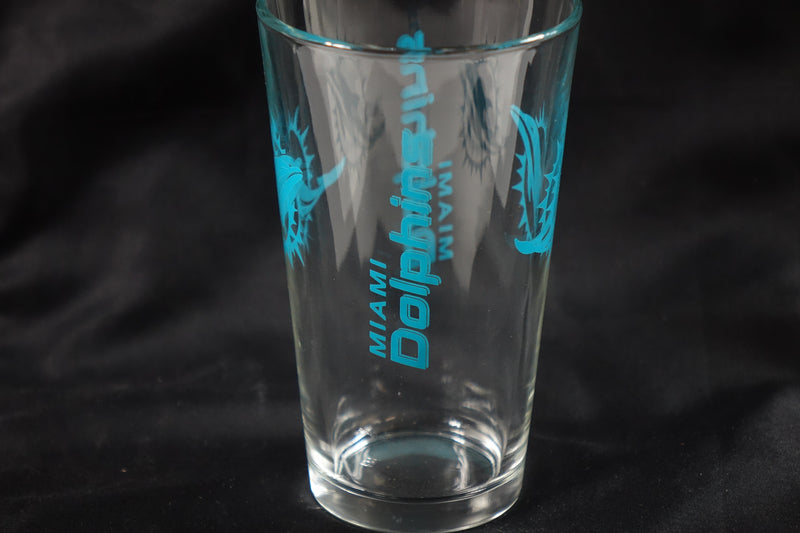 Logo Brands NFL Miami Dolphins (1) 16oz Pint Glass