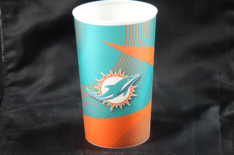 Boelter Brands NFL Miami Dolphins 22oz Plastic Glass