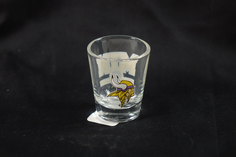 Logo Brands NFL Minnesota Vikings 2oz Letterman Shot Glass