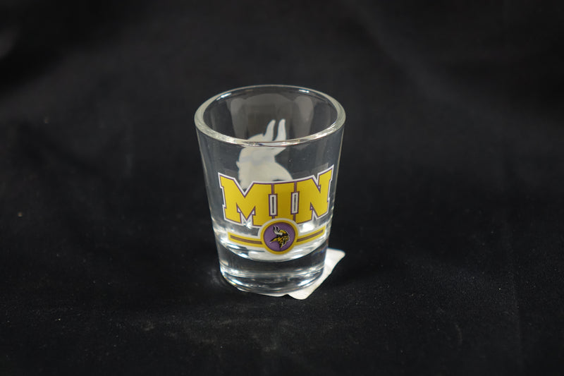 Logo Brands NFL Minnesota Vikings 2oz Letterman Shot Glass