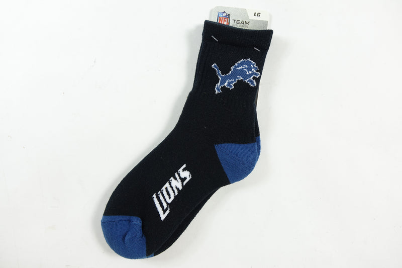 NFL Detroit Lions Men's Team Quarter Socks, Large L L