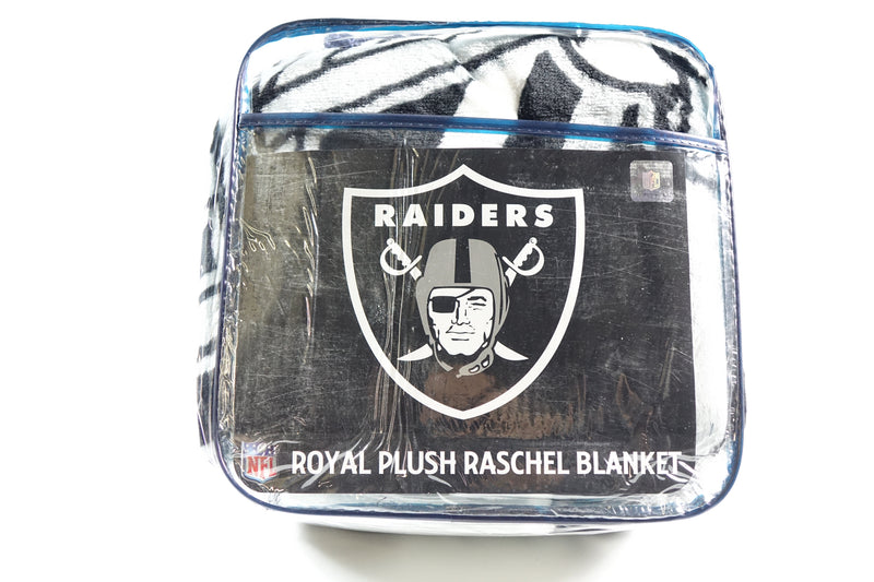 NFL Las Vegas Raiders Raschel Throw Blanket, 60" x 80", Slant