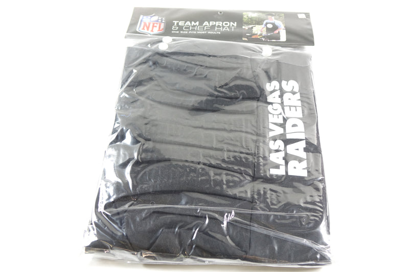 NFL Black Las Vegas Raiders Team Chef Hat & Apron Set One Size