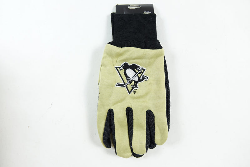 NHL Pittsburgh Penguins Two-Tone Gloves, Gold/Black Small S S