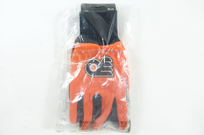 NHL Philadelphia Flyers Two-Tone Gloves, Orange/Black Small S S