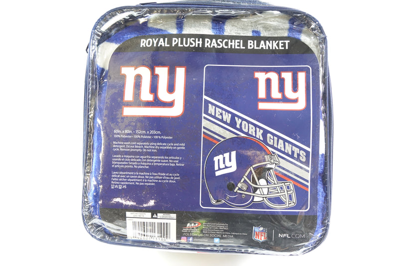 NFL New York Giants Raschel Throw Blanket, 60" x 80", Slant