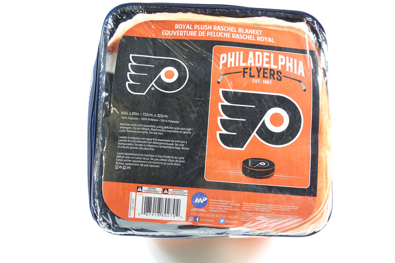 NHL Philadelphia Flyers "Inspired" Raschel Throw Blanket, 60" x 80" , orange