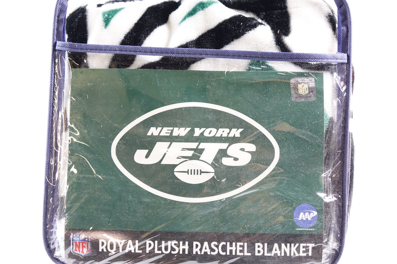 NFL New York Jets Raschel Throw Blanket, 60" x 80", Slant