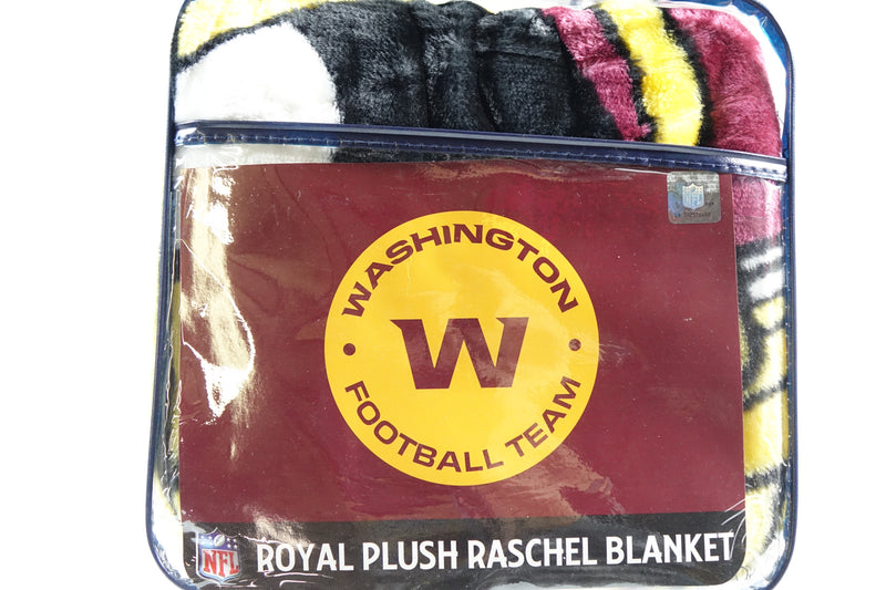 NFL Washington Football Team Slant Raschel Throw Blanket