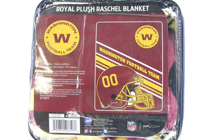 NFL Washington Football Team Slant Raschel Throw Blanket