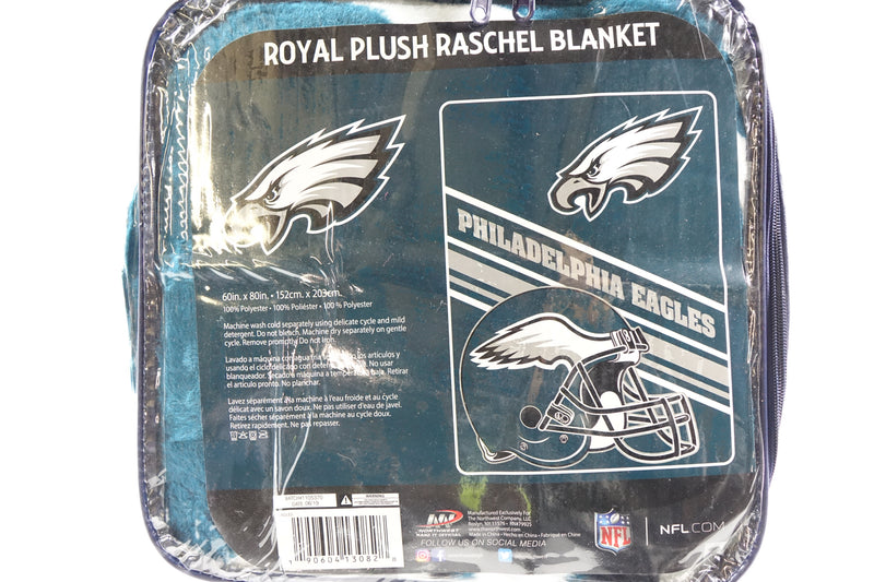 NFL Philadelphia Eagles Raschel Throw Blanket, 60" x 80", Slant