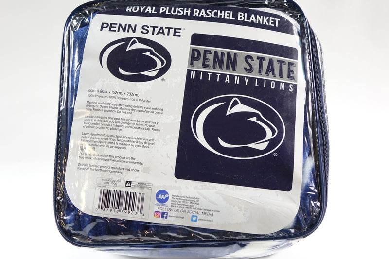 NCAA Penn State Nittany Lions Raschel Throw Blanket, 60" x 80", Basic