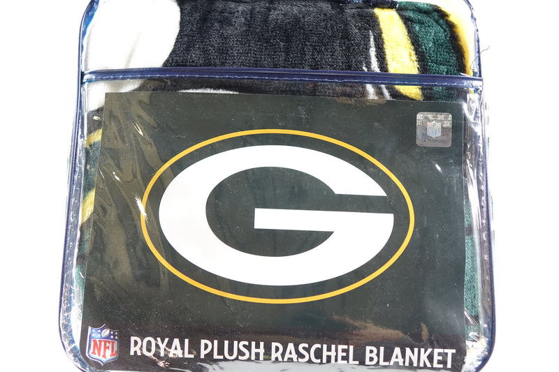 NFL Green Bay Packers Raschel Throw Blanket, 60" x 80", Slant