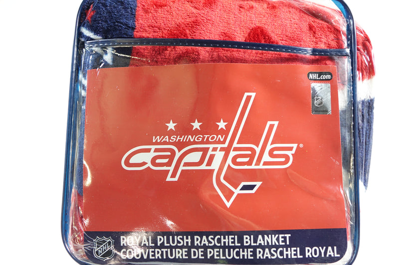 NHL Washington Capitals Raschel Throw Blanket, 60" x 80", Inspired