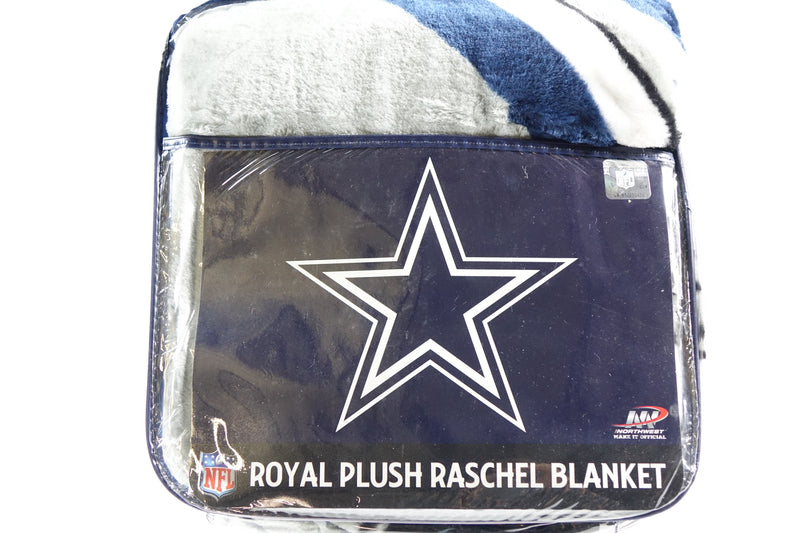 NFL Dallas Cowboys Raschel Throw Blanket, 60" x 80", Slant