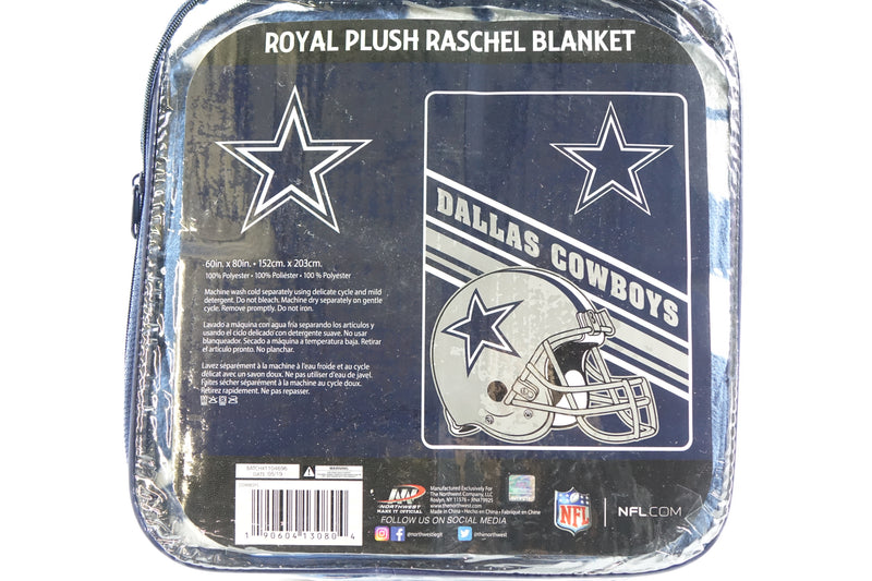 NFL Dallas Cowboys Raschel Throw Blanket, 60" x 80", Slant