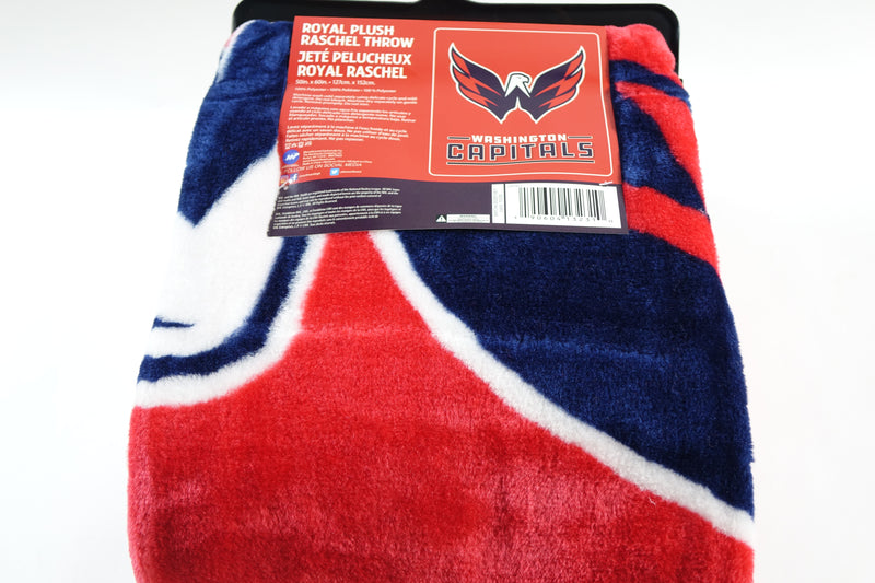 NHL Washington Capitals 50" x 60" Raschel Interference Design Blanket One Size