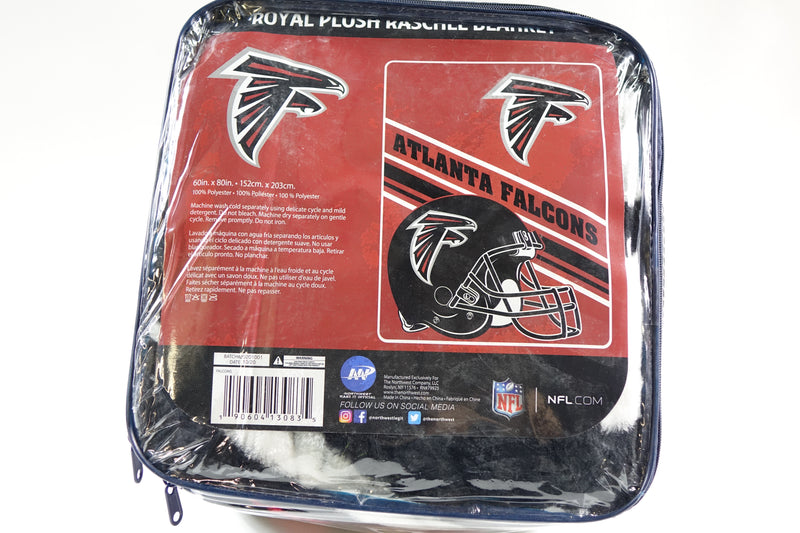 NFL Atlanta Falcons Raschel Throw Blanket, 60" x 80", Slant