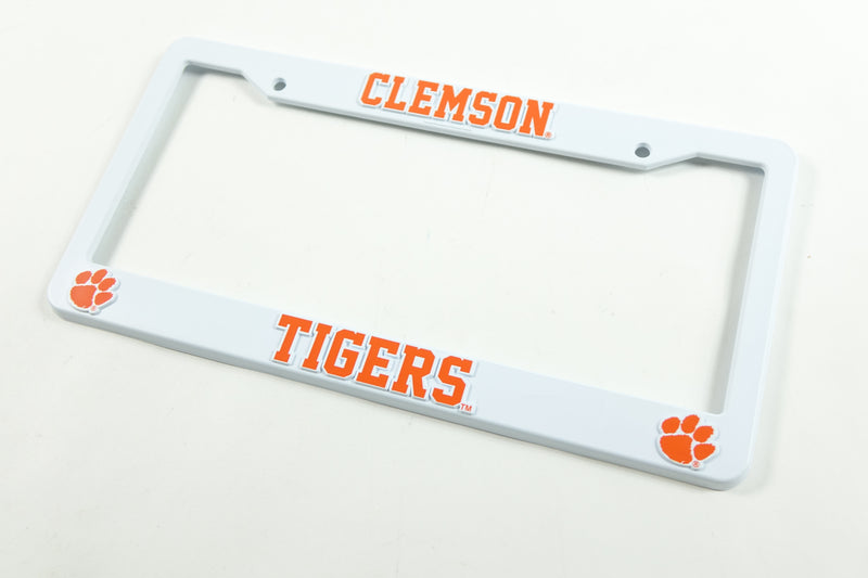 NCAA Clemson Tigers Plastic Frame Sports Fan Automotive Accessories, Mu One Size