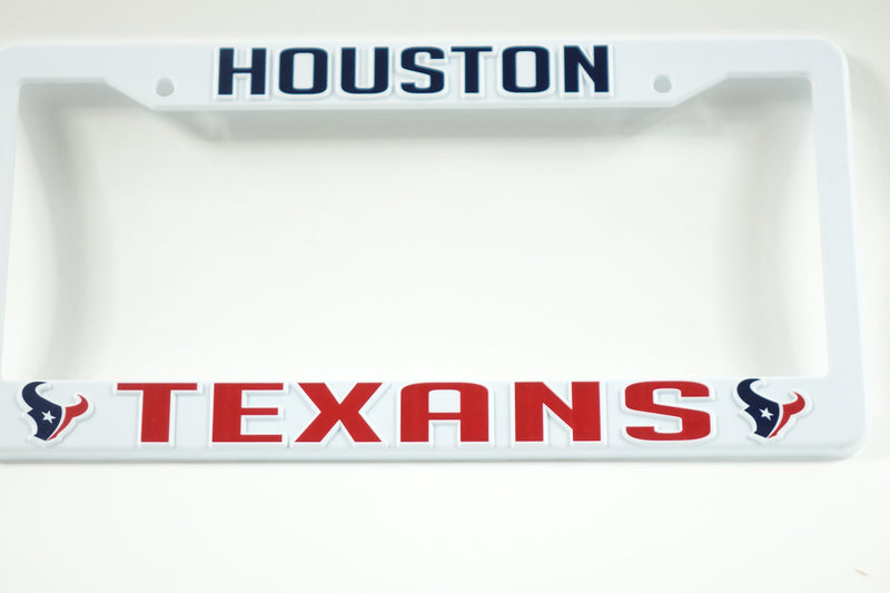 NFL Houston Texans Plastic License Plate Frame 6 x 12.25-"