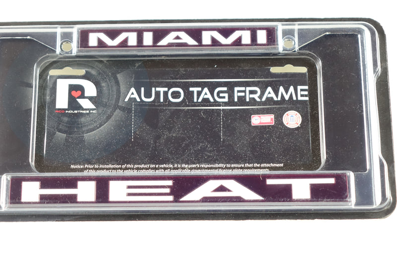 NBA Rico Miami Heat Team Laser Chrome License Plate Frame