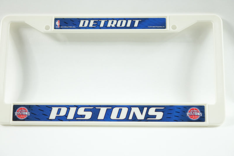 NBA Detroit Pistons Plastic License Plate Frame 12-inch by 6-inch