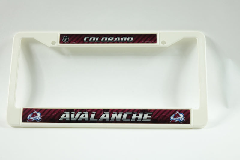 NHL Colorado Avalanche Plastic License Plate Frame 6 x 12.25-"