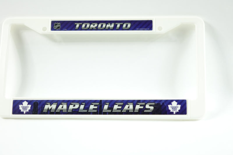 NHL Toronto Maple Leafs Plastic Plate Frame, White 12 x 6 x .25-Inch