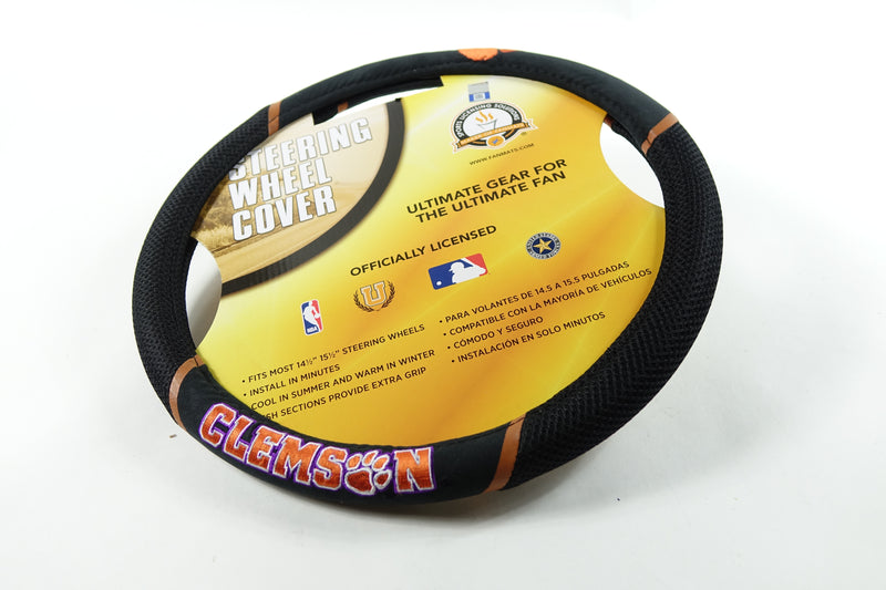 NCAA Clemson University Tigers Polyester Steering Wheel Cover , 15"x15 15" x 15"