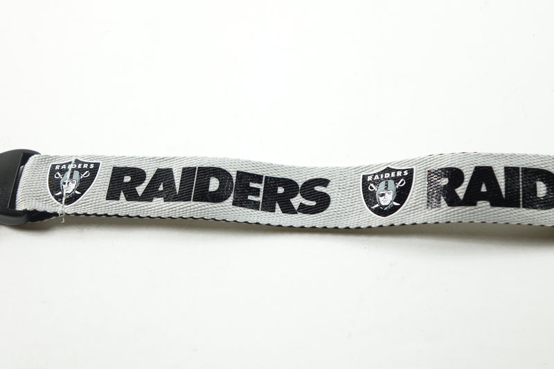 NFL Las Vegas Raiders Two Tone Lanyard, Black/Silver, One Size