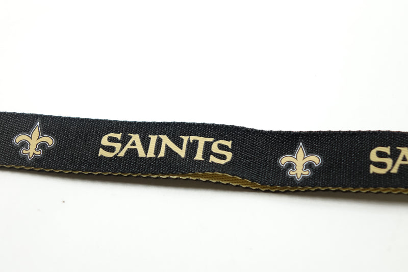 NFL New Orleans Saints Two Tone Lanyard, Black/Gold, One Size