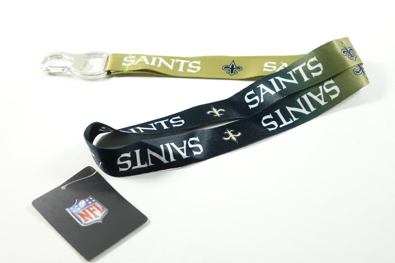 NFL New Orleans Saints Ombre Lanyard, Black/Gold, Onse Size 0