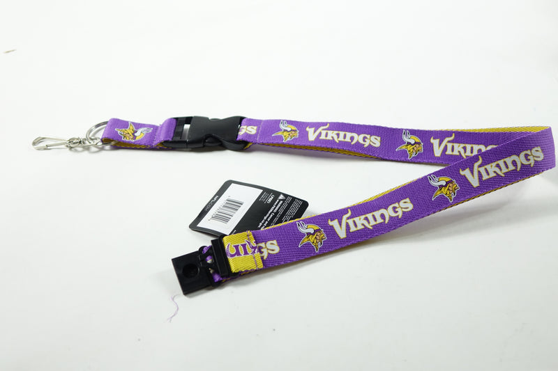 NFL Minnesota Vikings Two-Tone Lanyard, Purple/Gold, One Size