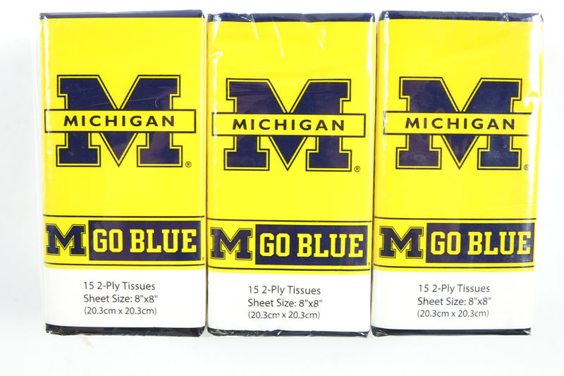 NCAA University of Michigan tissues packs (6 Pack)