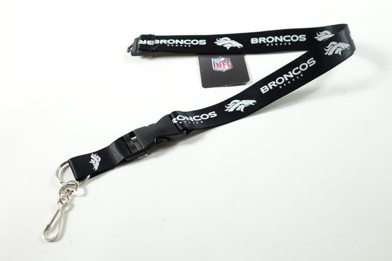 NFL Denver Broncos Lanyard, Blackout Large L