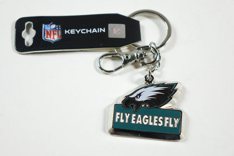 NFL Philadelphia Eagles Fly Eagles Fly Tagline Zamac Metal Keychain