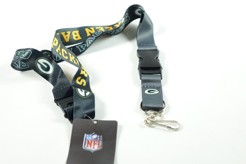 NFL Green Bay Packers Lanyard Reverse Pop C, Black Small S