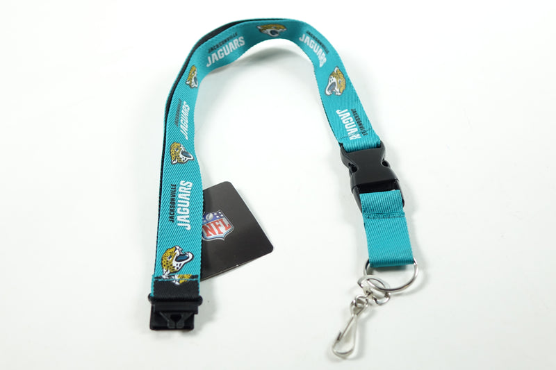 NFL Jacksonville Jaguars Two Tone Lanyard, Teal/Black, One Size