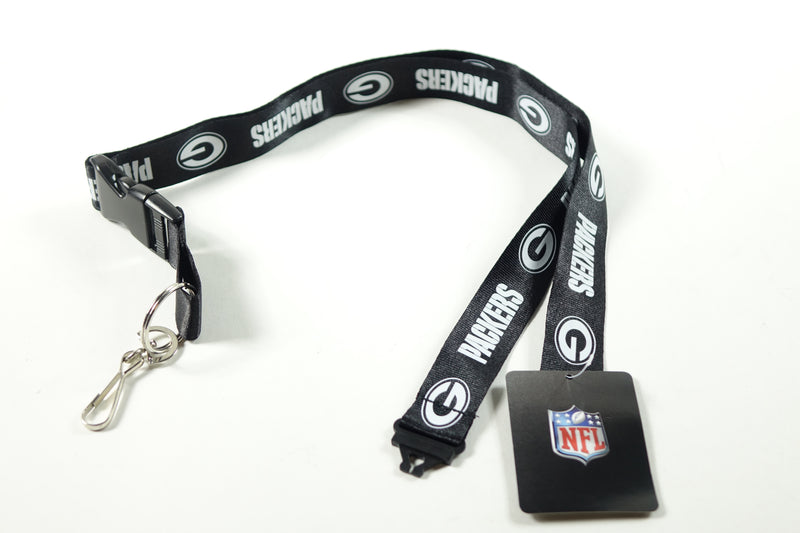 NFL Green Bay Packers Lanyard, Blackout One Size