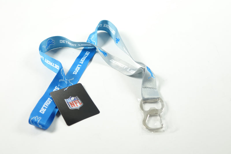 NFL Detroit Lions Ombre Lanyard, Silver/Blue, Onse Size 0