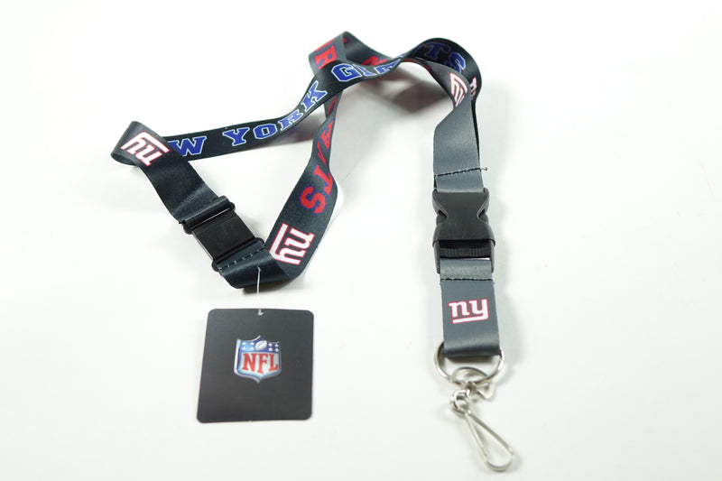 NFL New York Giants Unisex New York Giants Lanyard Reverse Pop C, Black Small