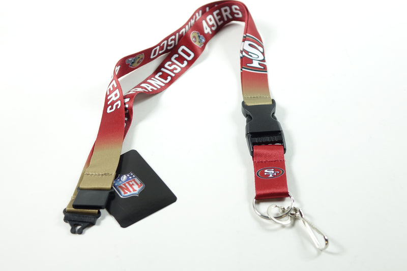 NFL San Francisco 49ers Unisex crossover lanyard c, Red, Small One Size S