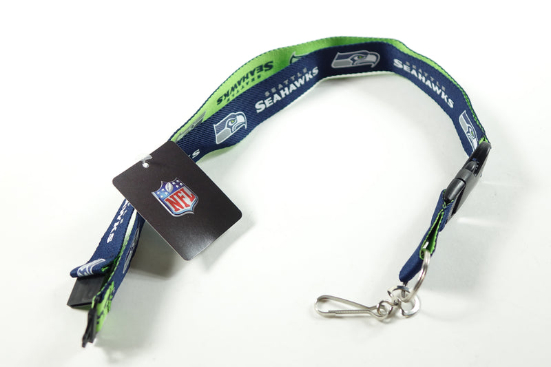 NFL Seattle Seahawks Two Tone Lanyard, Navy/Green, One Size